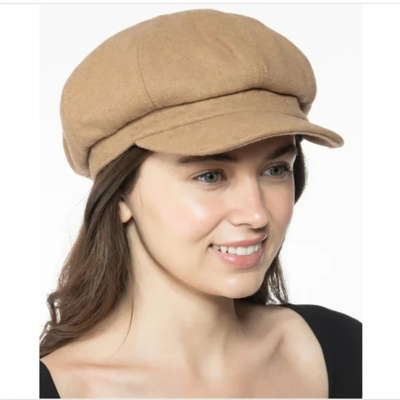 Nine West | Accessories | Nine West Wool Newsboy Hat Tan  display picture 3